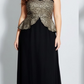 Black & Gold sequin peplum dress