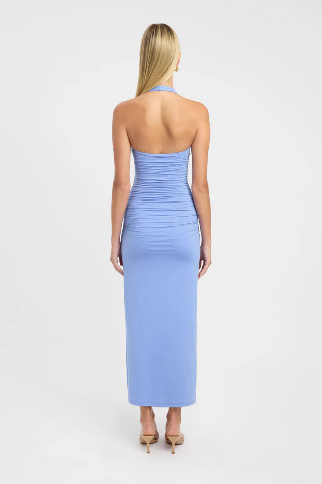 Hailey halter dress cornflower