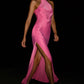 Claire Satin Drape Back Maxi Dress Pink