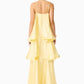Tilly Tiered Maxi Dress in Butter Yellow