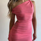 Kailani asym dress grapefruit pink