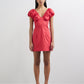 Eydie Gathered Detail Mini Dress cherry red