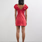 Eydie Gathered Detail Mini Dress cherry red