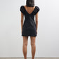 Eydie Gathered Detail Mini Dress black