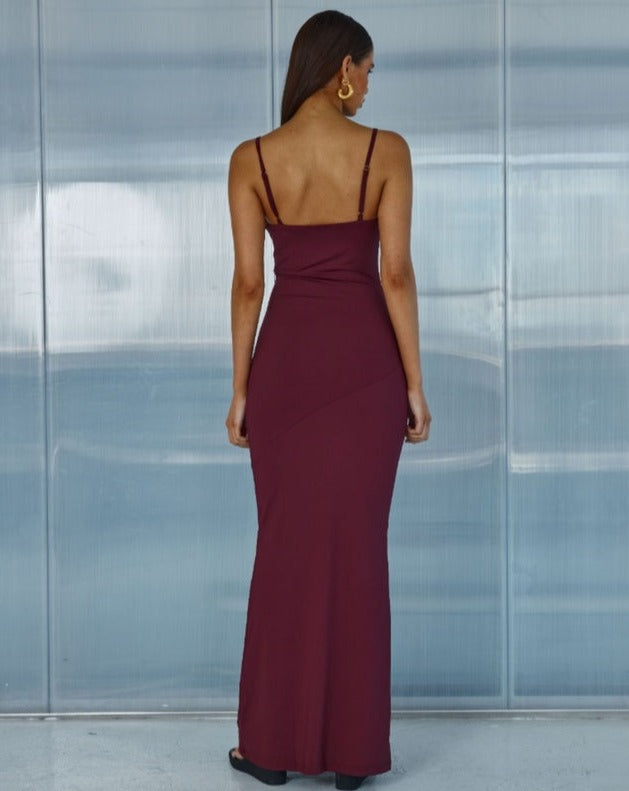 Sterling maxi dress merlot