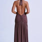 Melania maxi dress chocolate
