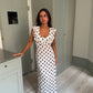 Luna polka dot dress white/black