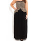 Black & Gold sequin peplum dress
