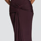 Lorenza maxi dress plum brown