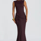 Lorenza maxi dress plum brown