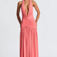 Melania Maxi Dress Coral Pink