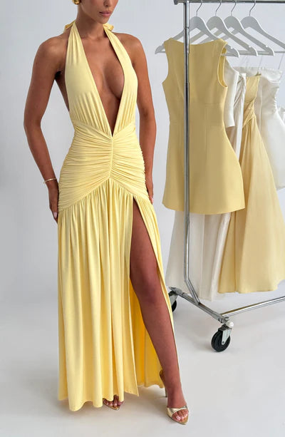 Melania maxi dress Lemon