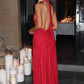 Melania maxi dress red sparkle