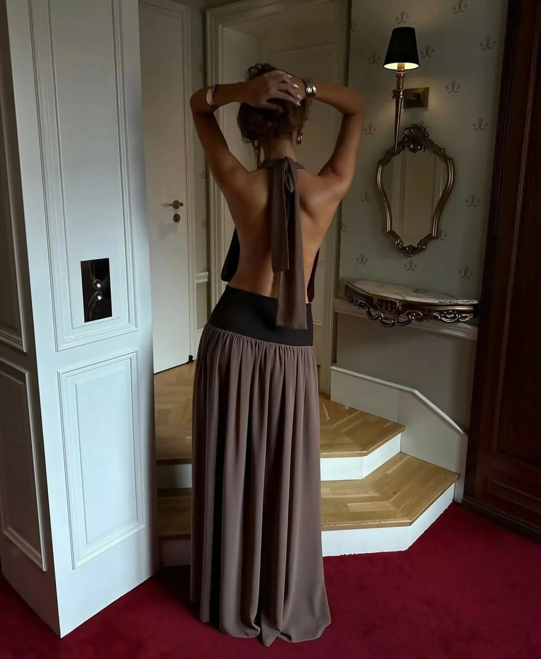 Ophelia dress brown