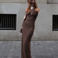 Lorena maxi dress ash brown