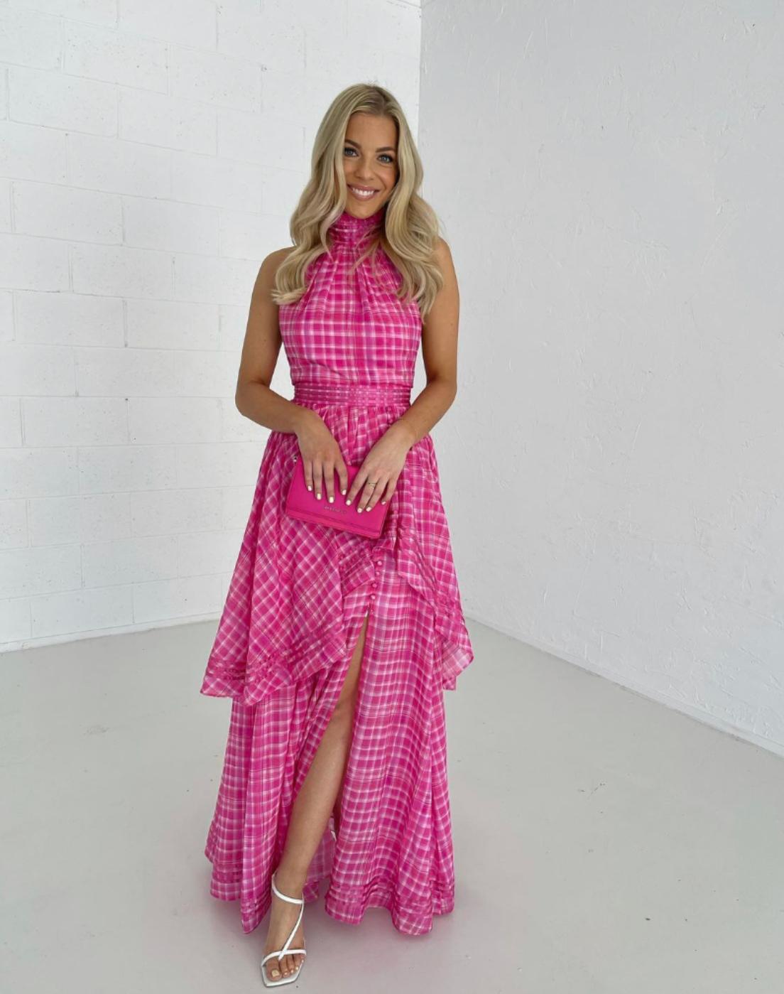 Bungalow sienna dress print pink