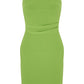 Karina strapless mini dress sweet pea green