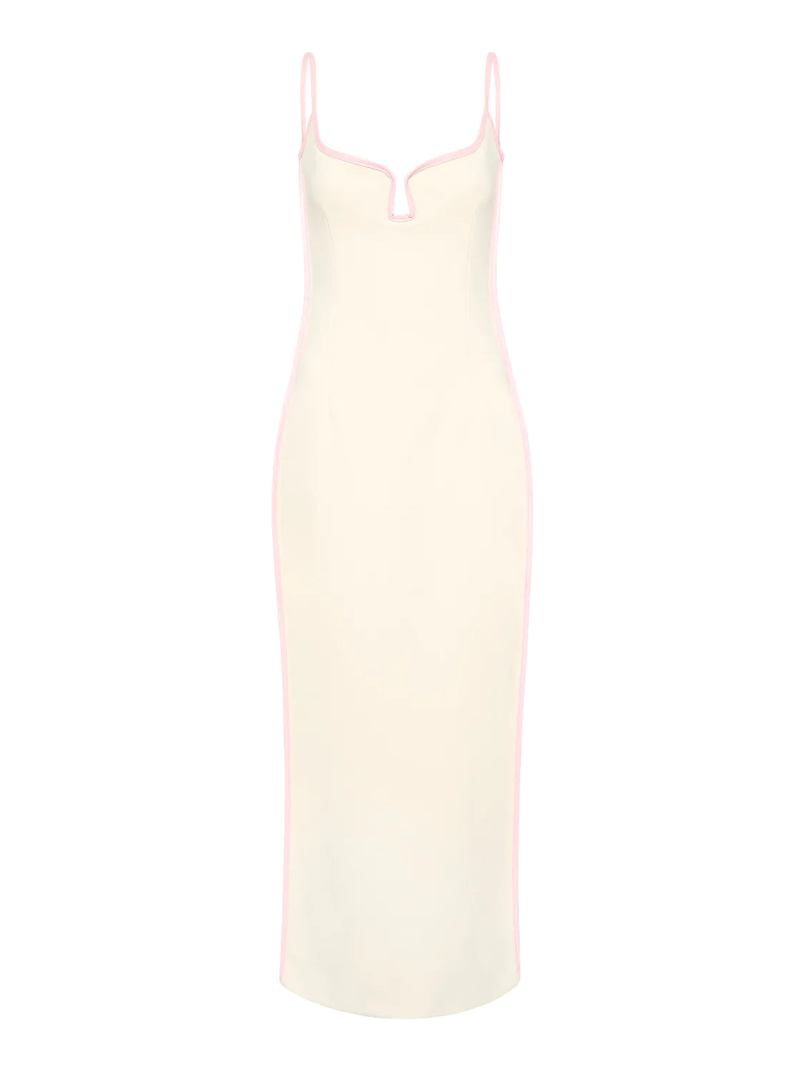 Marlo dress in cream with bubblegum