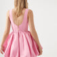 Suzette bubble mini dress bon bon pink