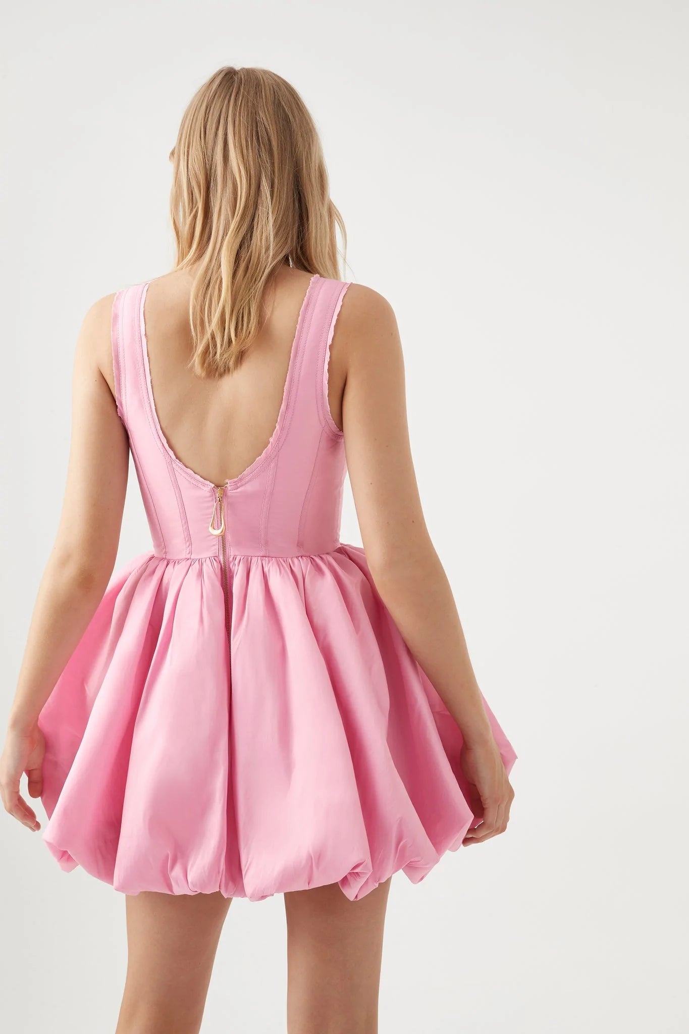 Suzette bubble mini dress bon bon pink