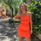 Oyster strapless mini in sunrise