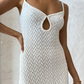 Effie knit key maxi dress in ivory