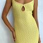 Effie knit key maxi dress in daffodil yellow