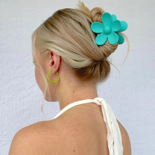Blossom claw clip - Turquoise
